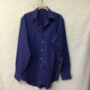 Chaps Blue Button-Down Long Sleeve Shirt